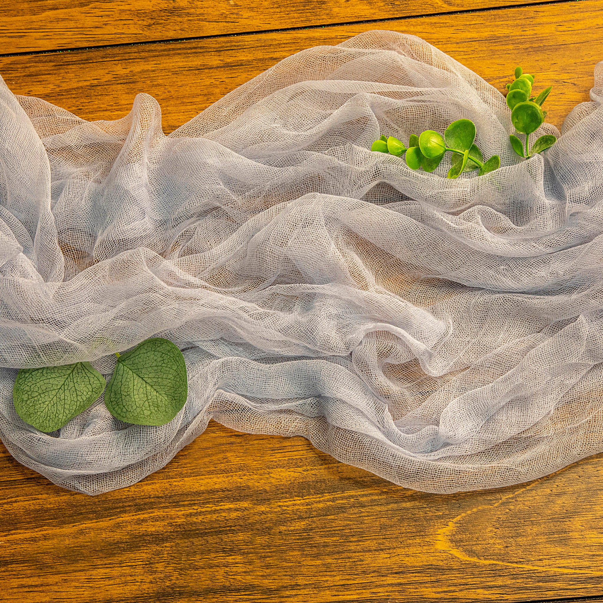 Cheesecloth Table Runner ft 25" x 16 - Dusty Blue
