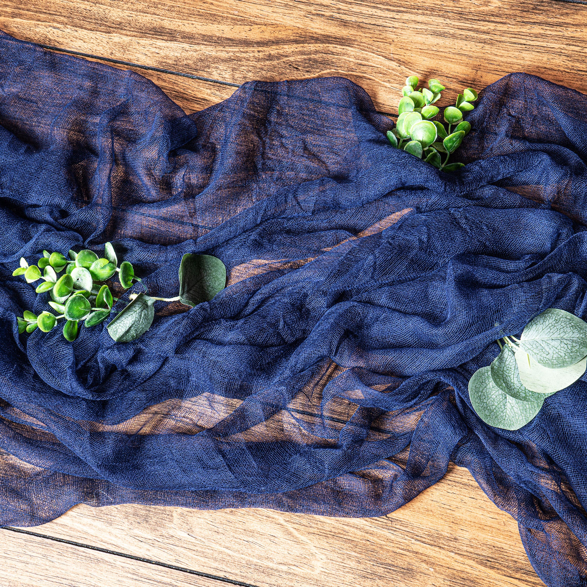 Cheesecloth Table Runner ft 25" x 16 - Navy Blue