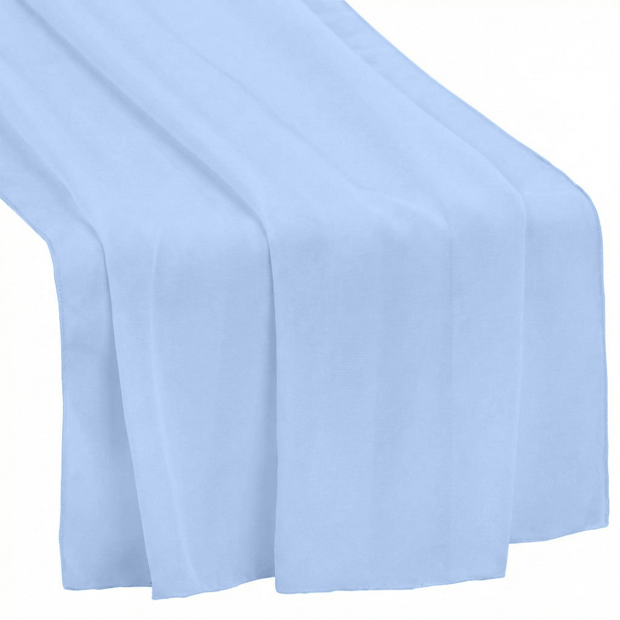Chiffon Wedding Table Runner x 27" 10FT - Baby Blue