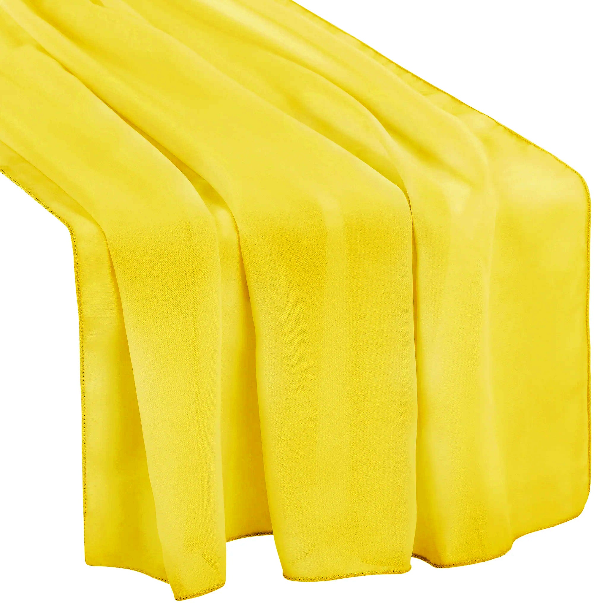 Chiffon Wedding Table Runner x 27" 10FT - Canary Yellow
