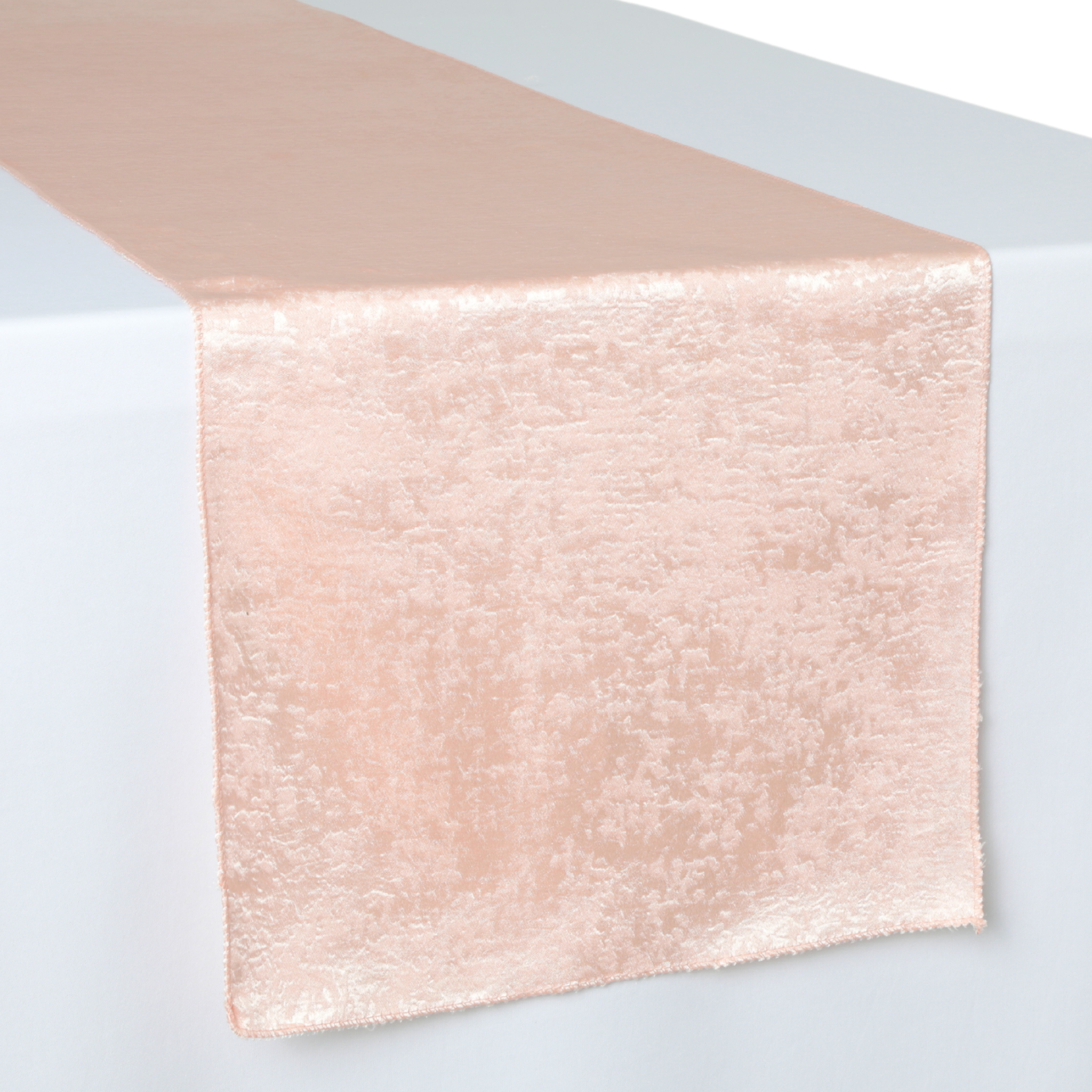 Crinkle Shimmer Table Runner - Blush/Rose Gold