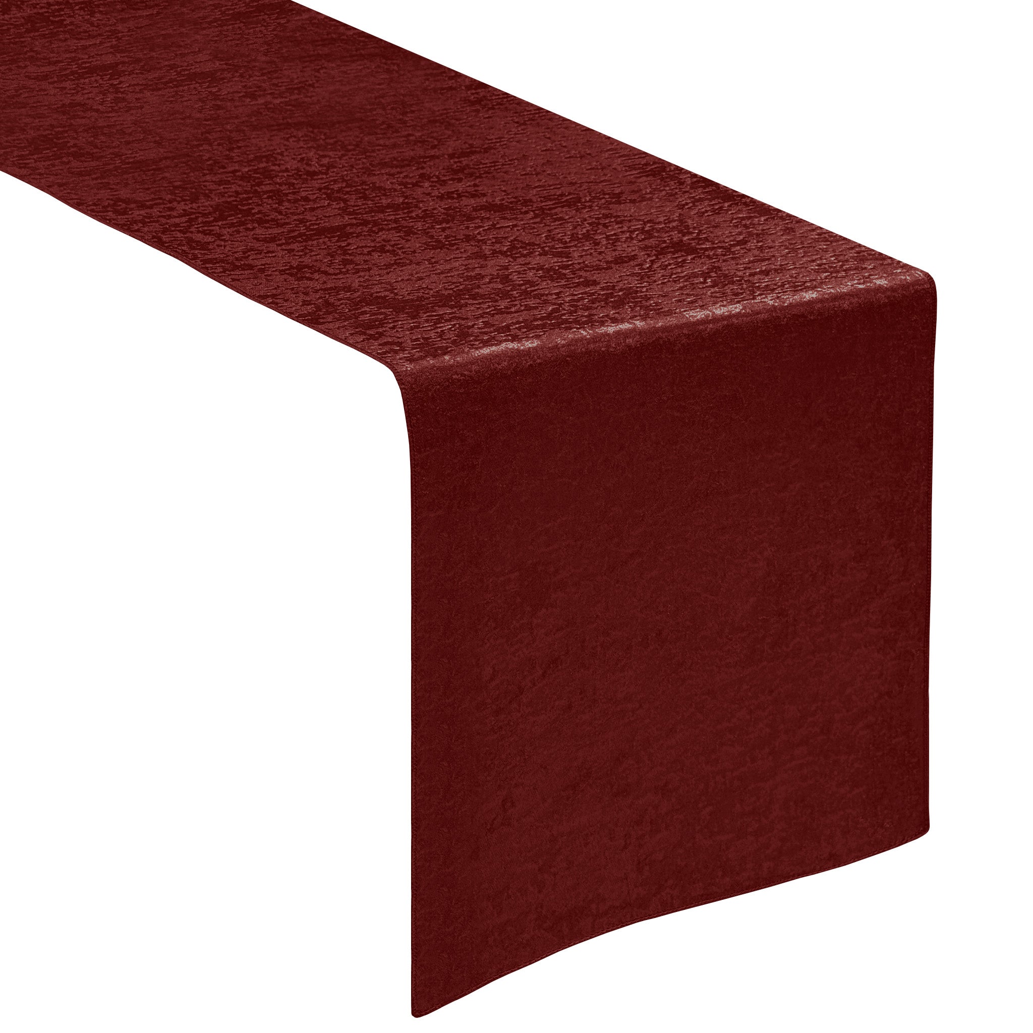 Crinkle Shimmer Table Runner - Burgundy
