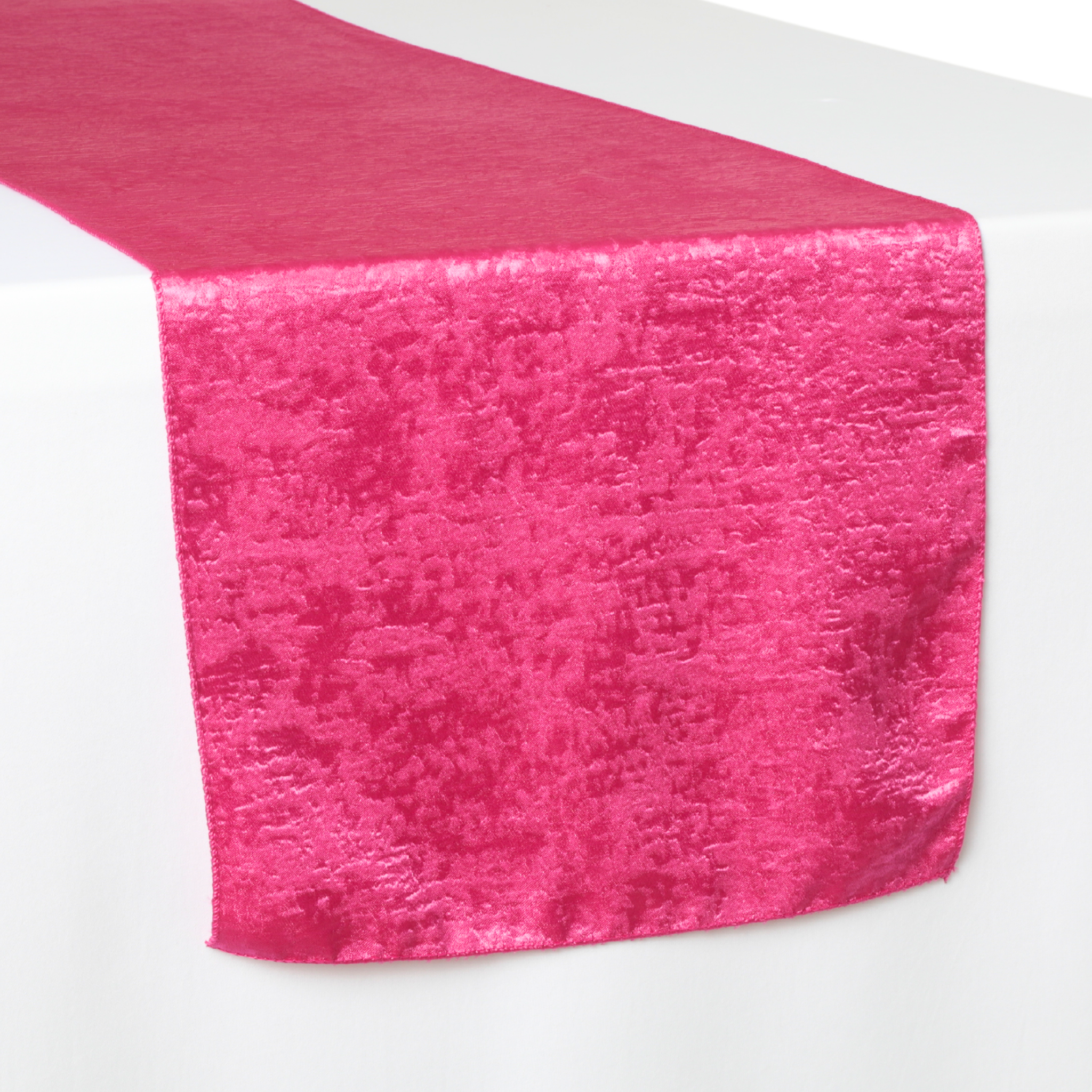 Crinkle Shimmer Table Runner - Fuchsia