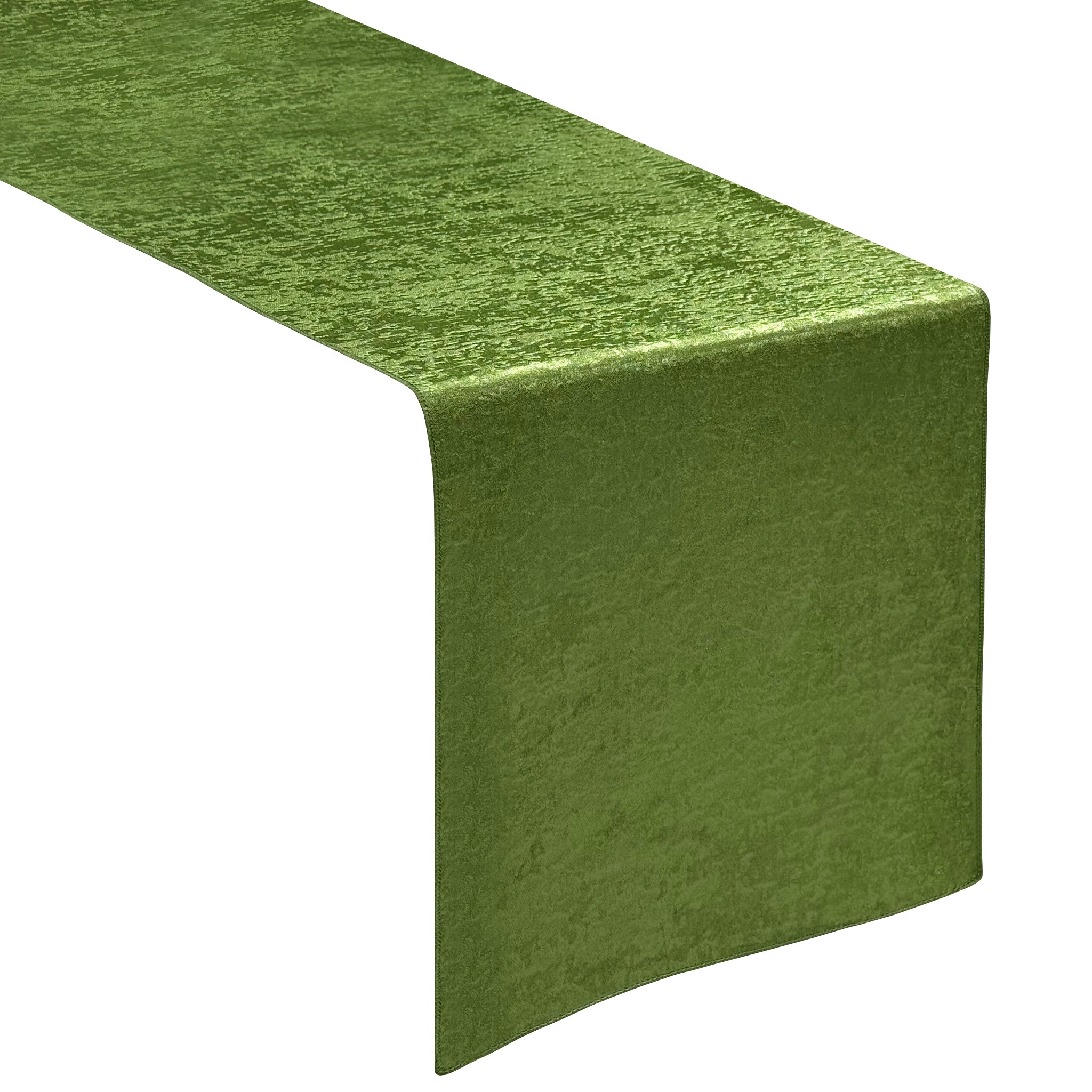 Crinkle Shimmer Table Runner - Willow Green