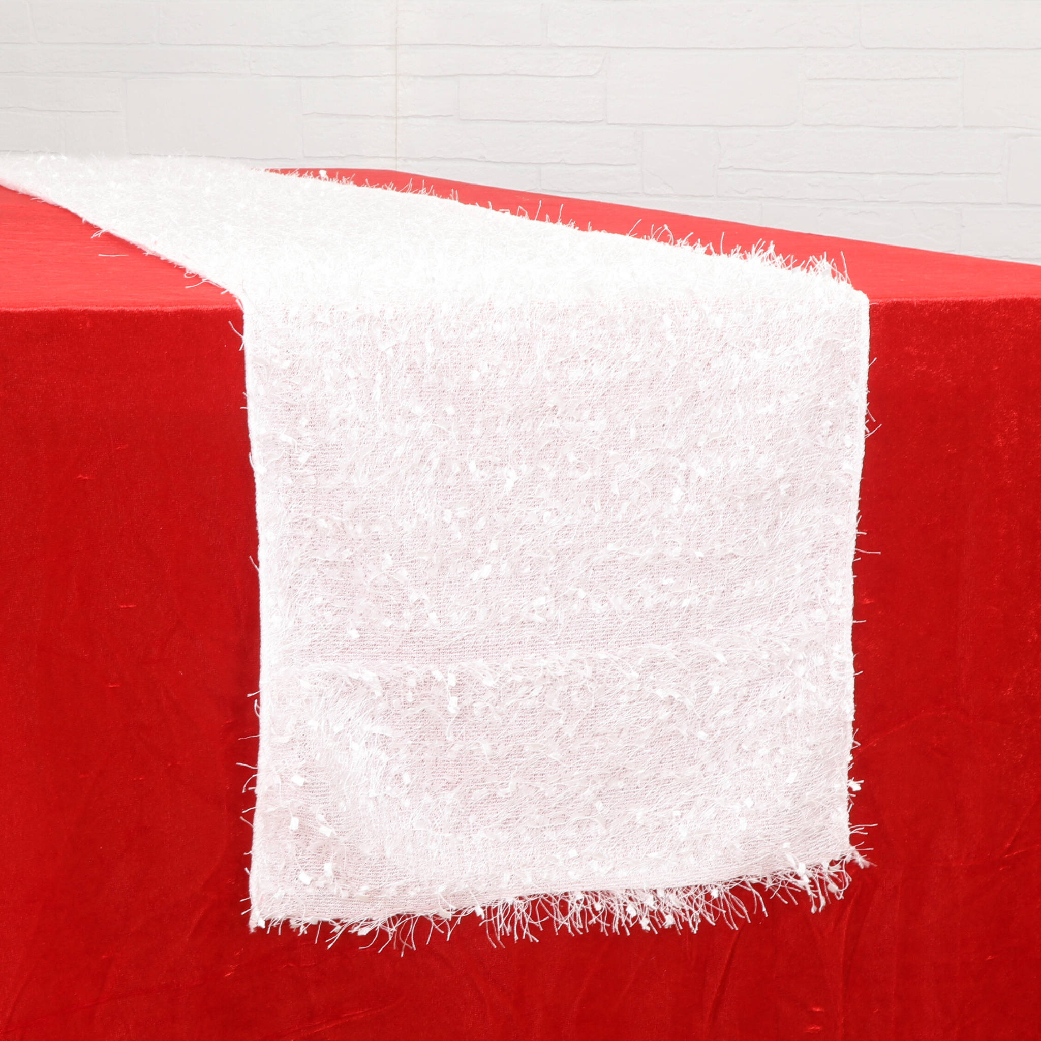 Flurries Table Runner - White
