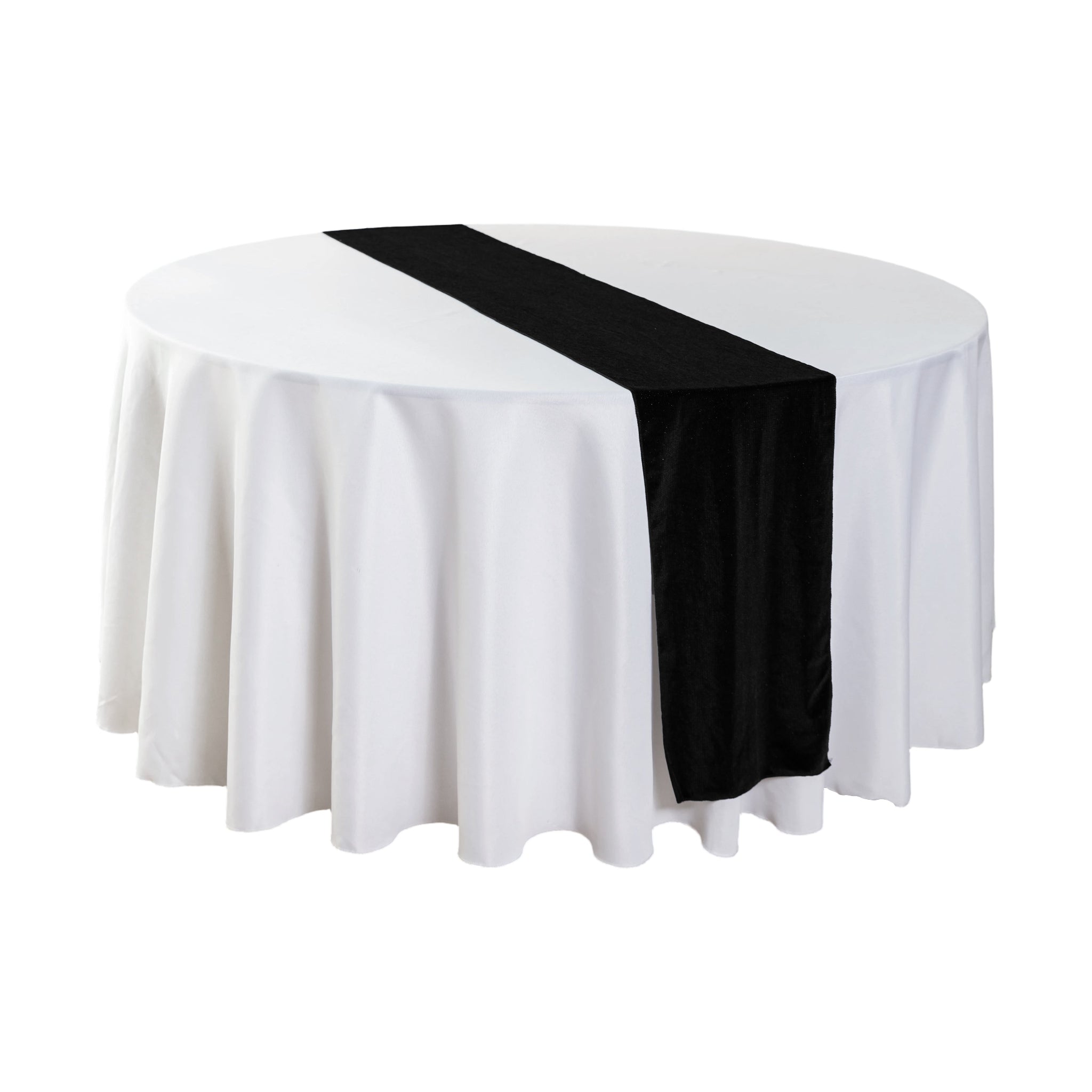Glitter Velvet Table Runner - Black