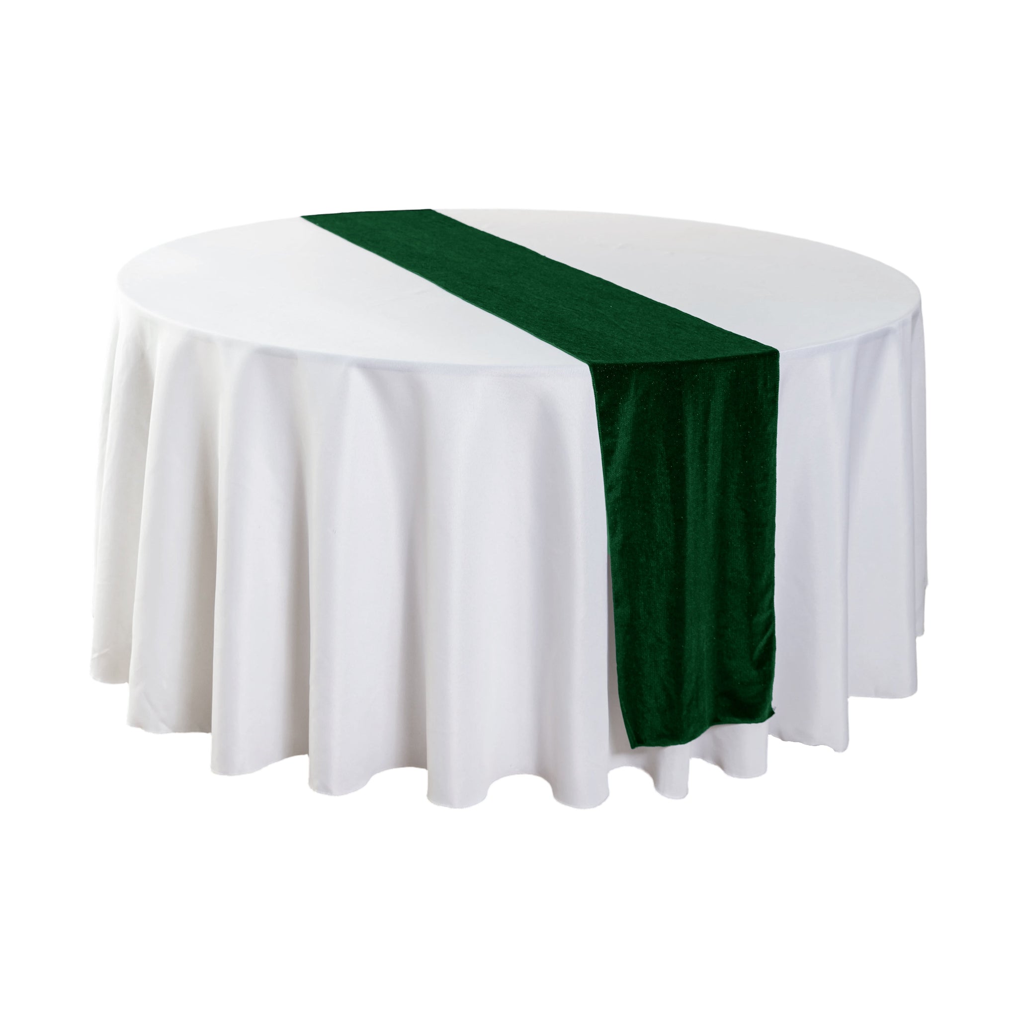 Glitter Velvet Table Runner - Emerald Green