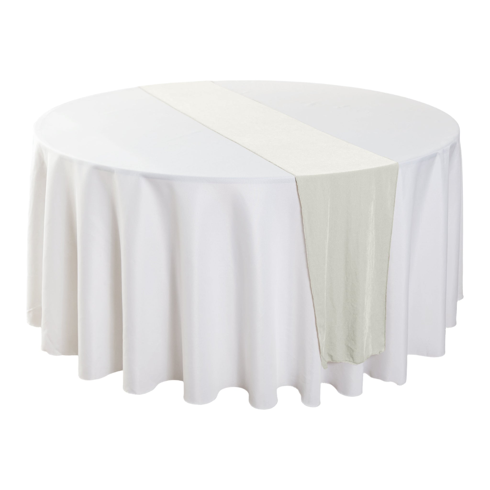Glitter Velvet Table Runner - Ivory