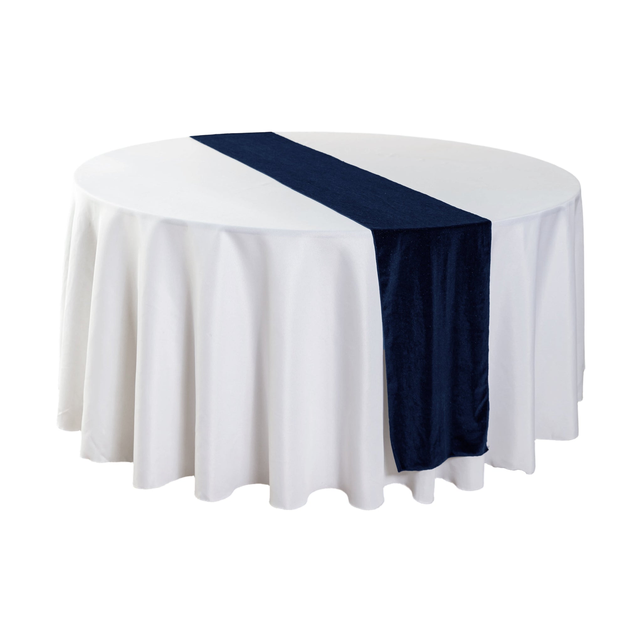 Glitter Velvet Table Runner - Navy Blue
