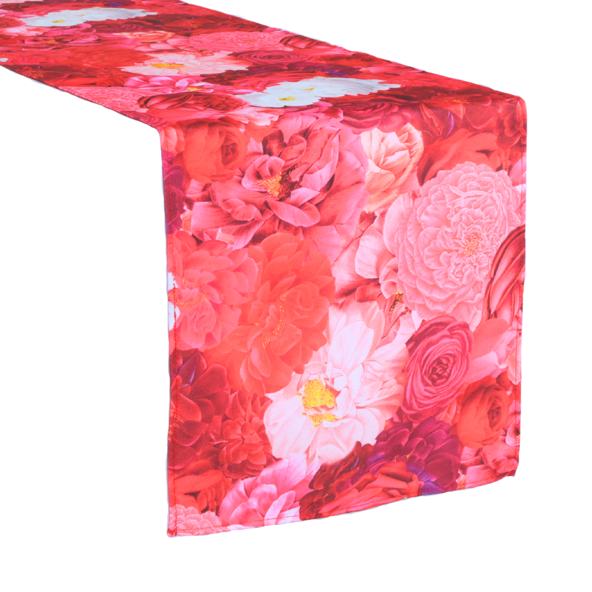 Floral Peony Roses Table Runner - Fuchsia