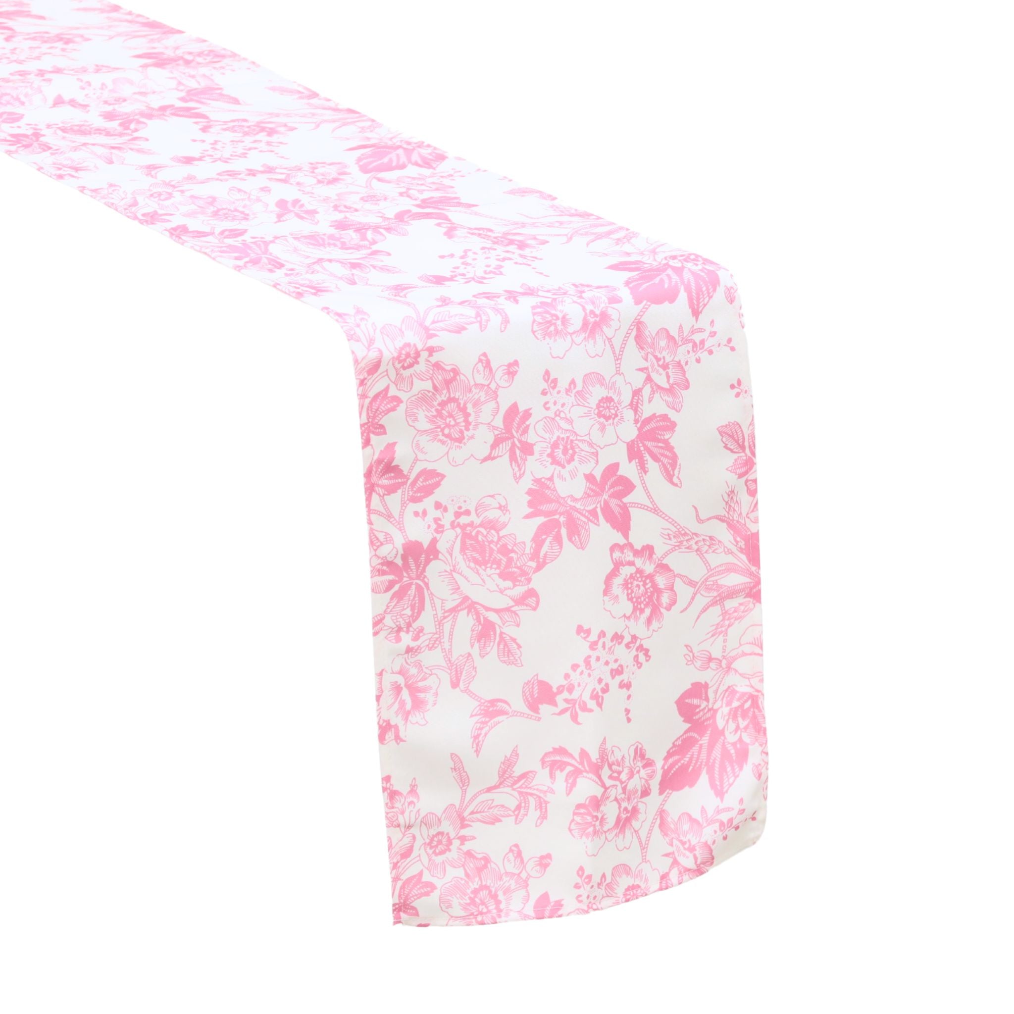 French Toile Table Runner - Pink