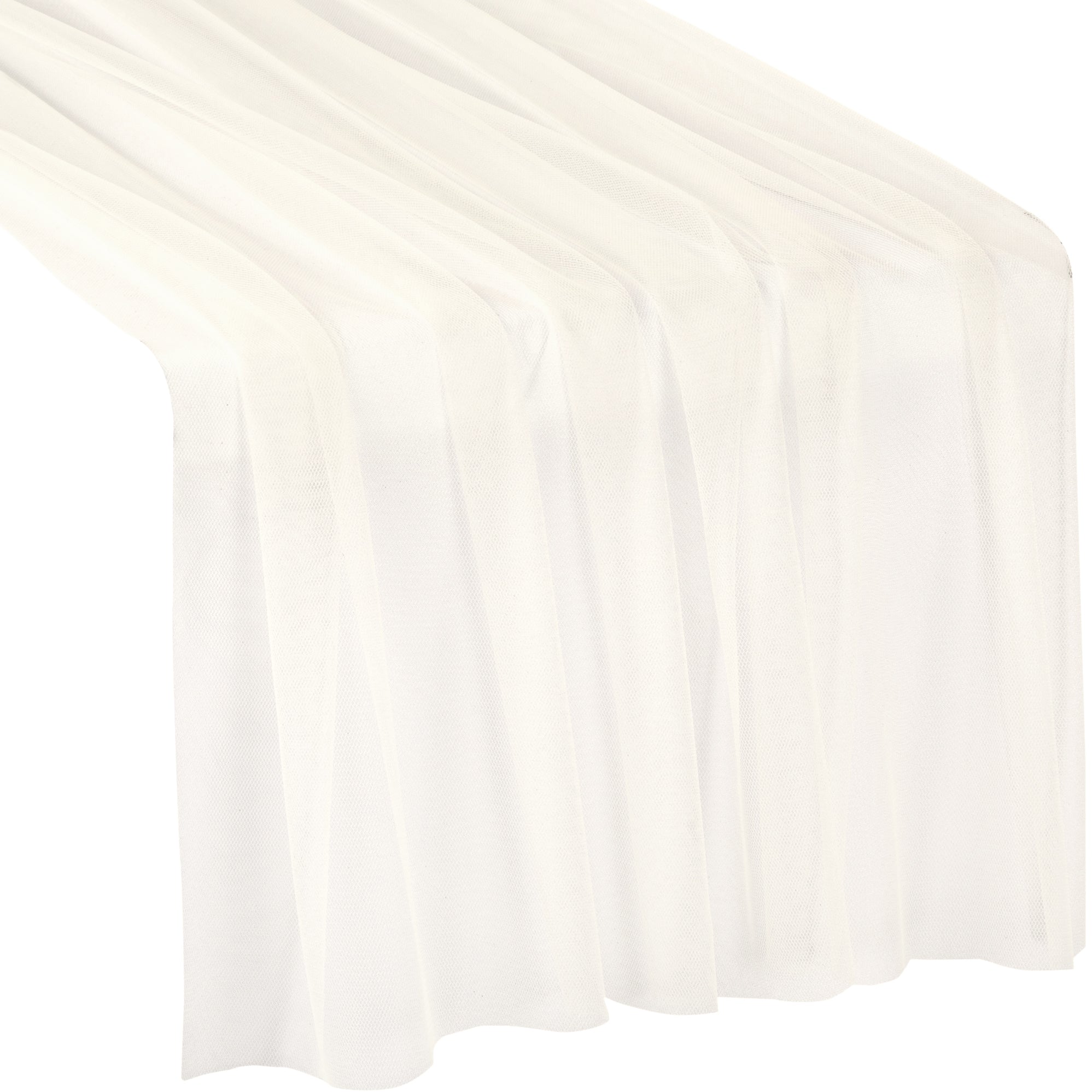 Soft Tulle Table Runner Extra Long ft 30" x 16 - Ivory