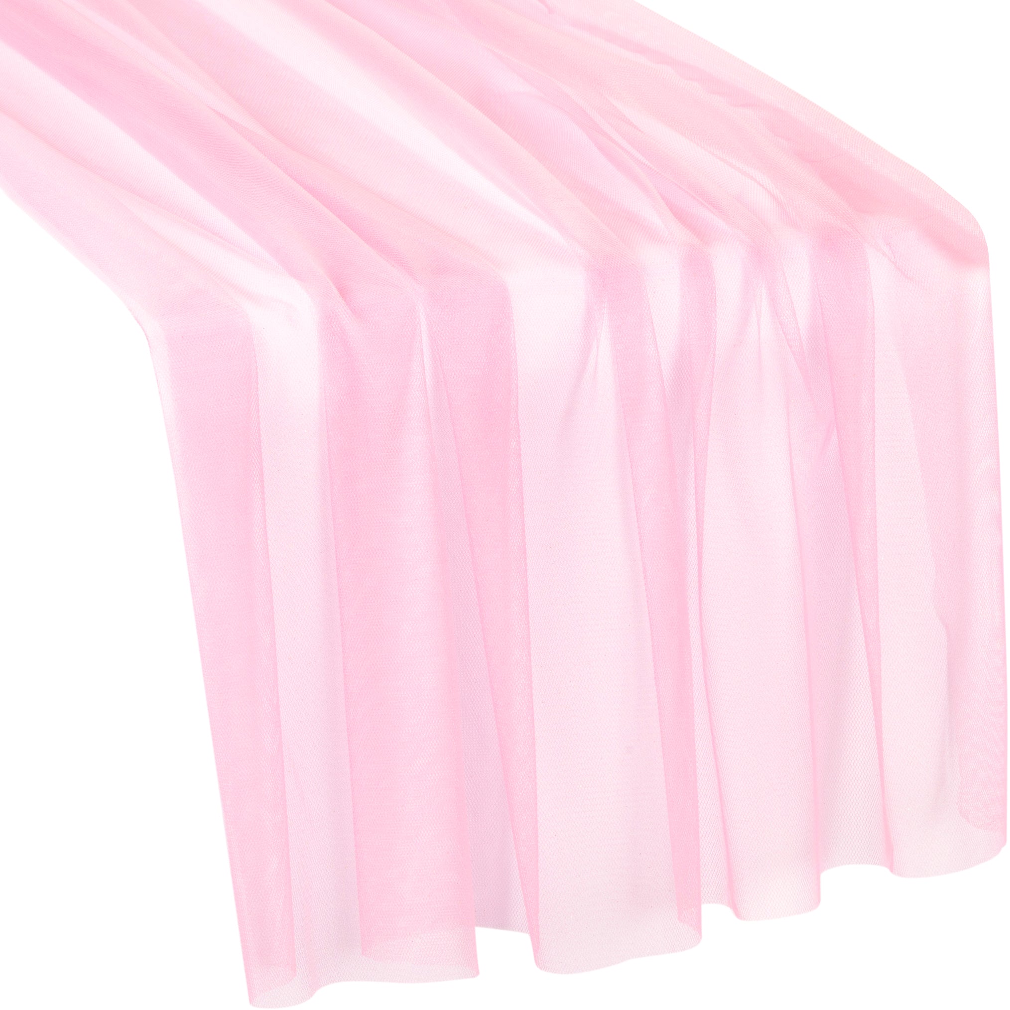Soft Tulle Table Runner Extra Long ft 30" x 16 - Pink