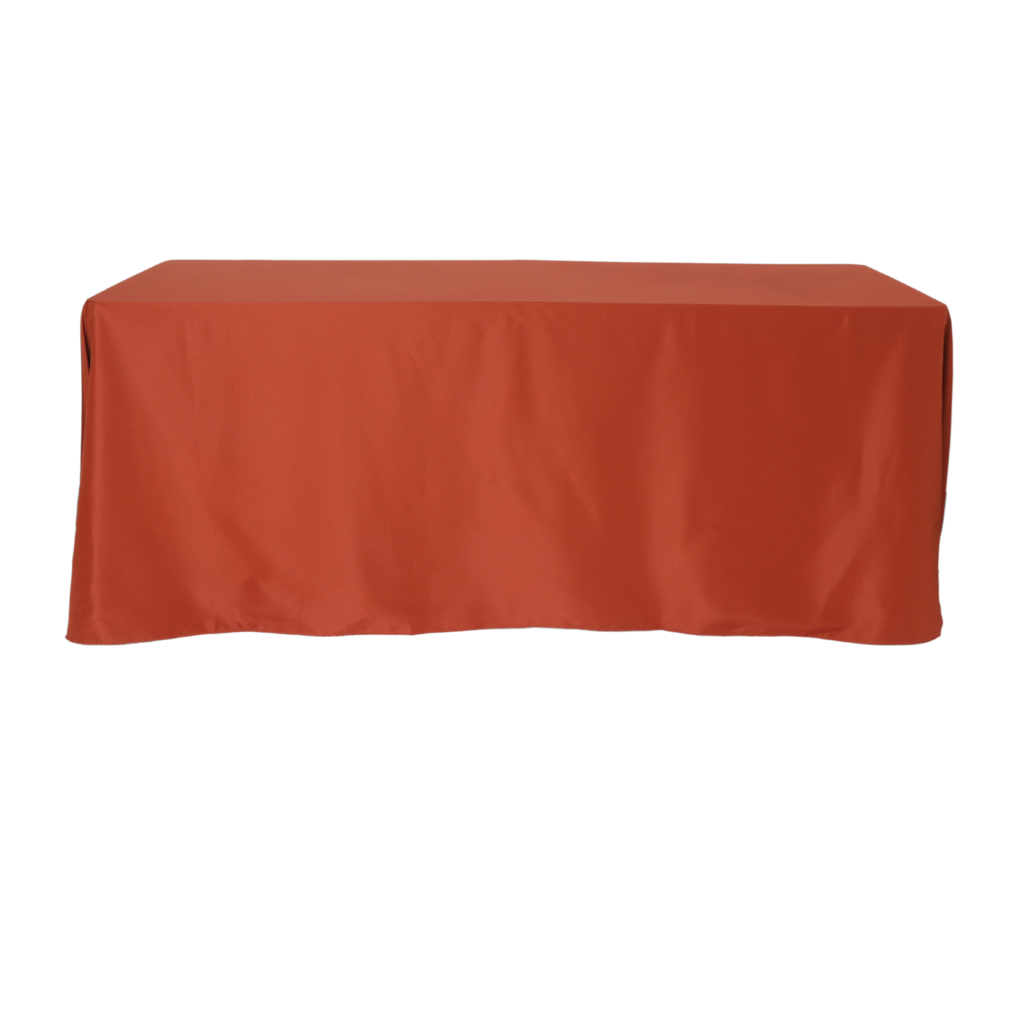 Rectangular Oblong Premium Polyester Tablecloth 90"x132" - Rust