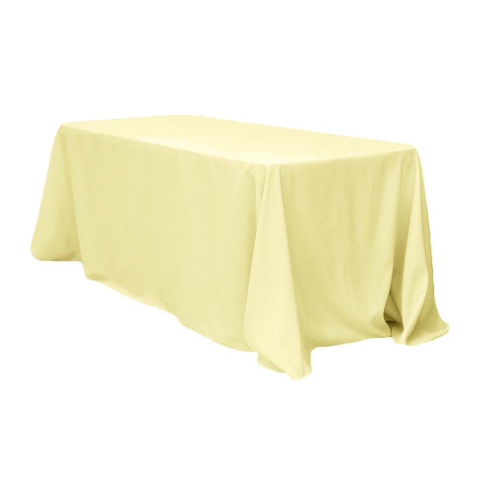 Rectangular Oblong Premium Polyester Tablecloth 90"x156" - Pastel Yellow