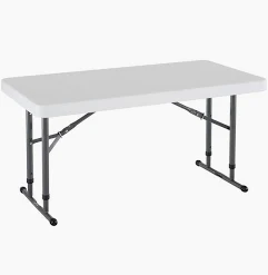 4' White Plastic Table Rental