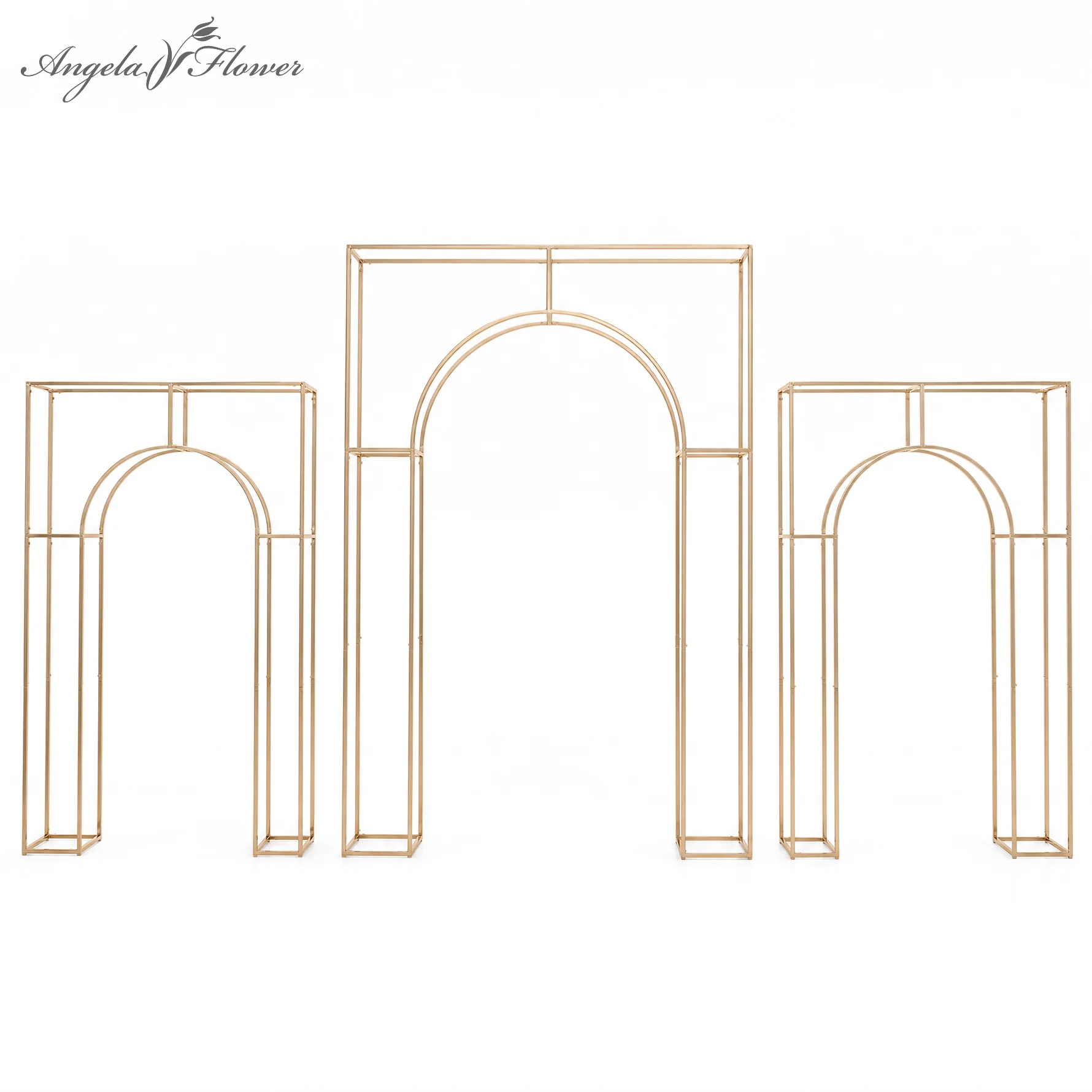 Gold Iron Wedding Arch Set